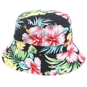 Hawaiian Bucket Hat Floral Tropical Hibiscus